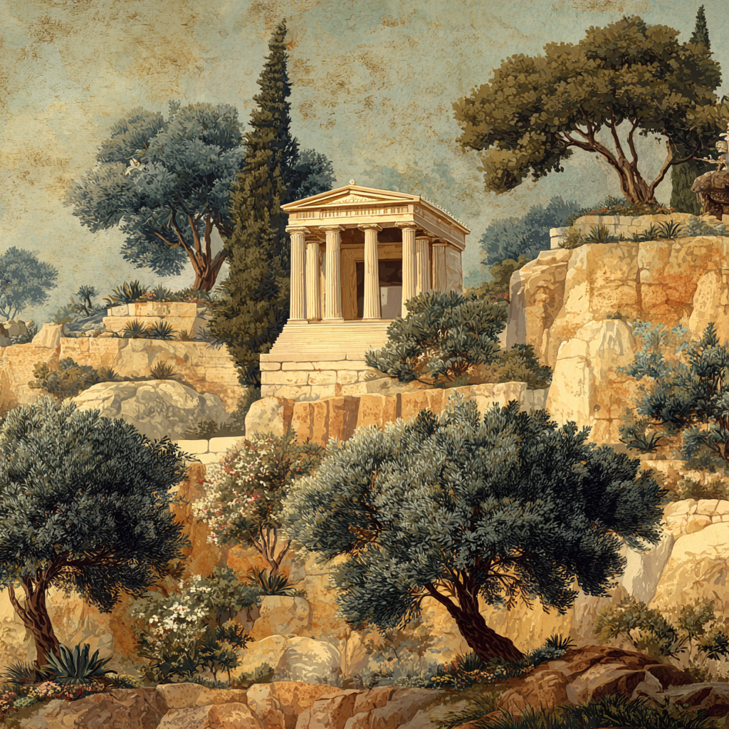 Greek Classical art style example — landscape