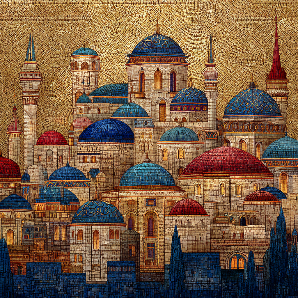 Byzantine art style example — landscape