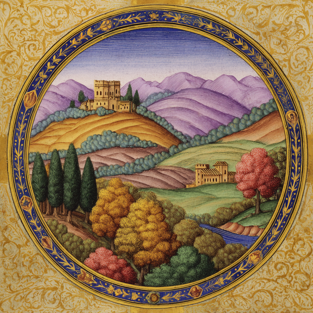 Medieval Illuminated landscape 2 example