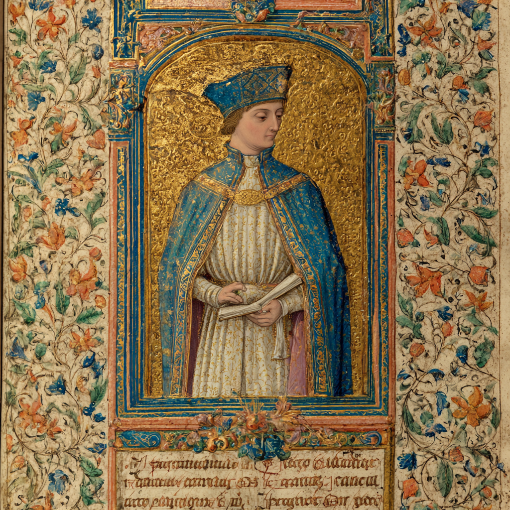 Medieval Illuminated portrait 1 example