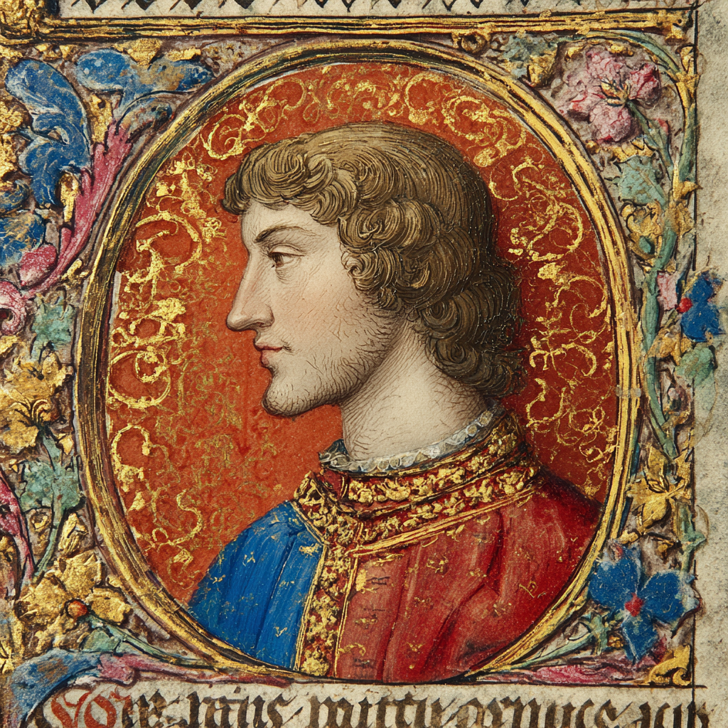 Medieval Illuminated portrait 2 example
