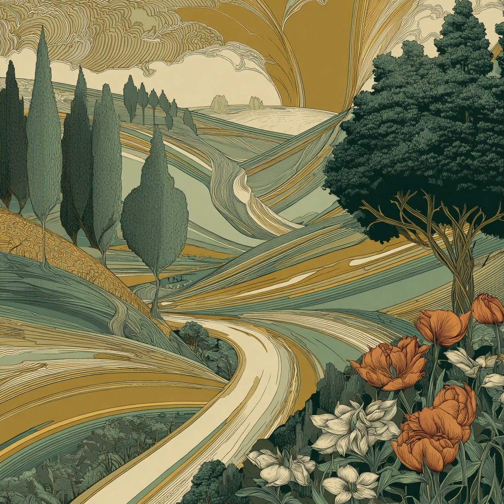 Art Nouveau landscape 1 example