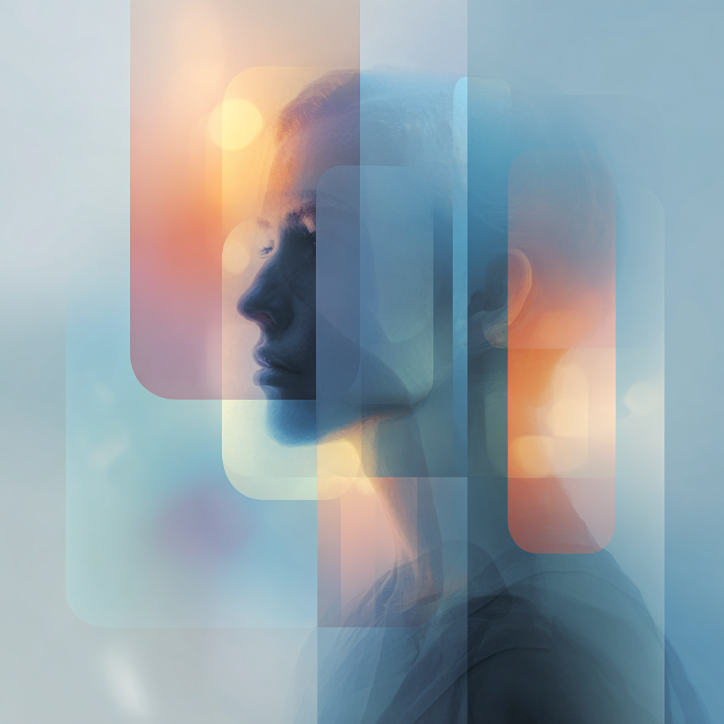 Glassmorphism portrait 2 example