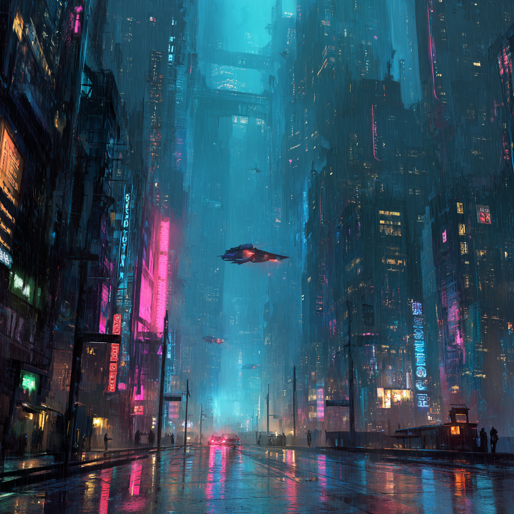 Cyberpunk landscape 2 example