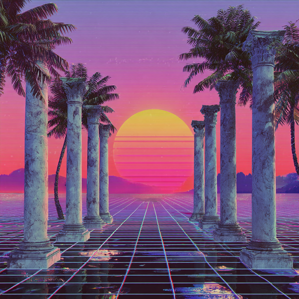 Vaporwave landscape 1 example
