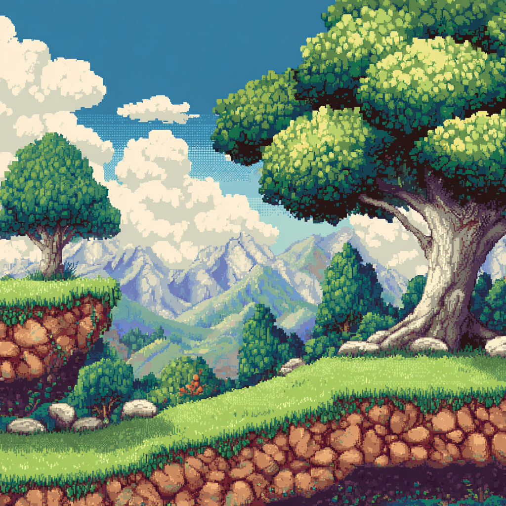 Pixel Art landscape 1 example