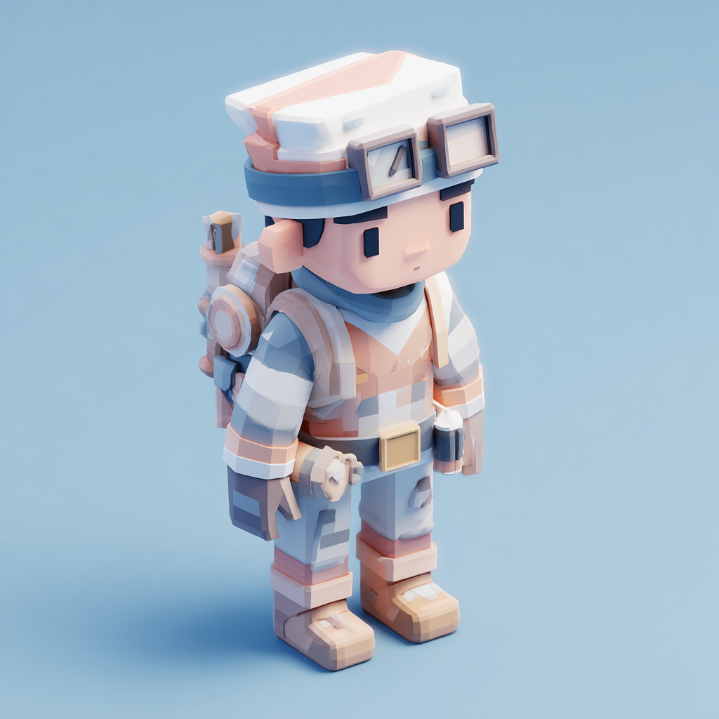 Isometric 3D portrait 1 example