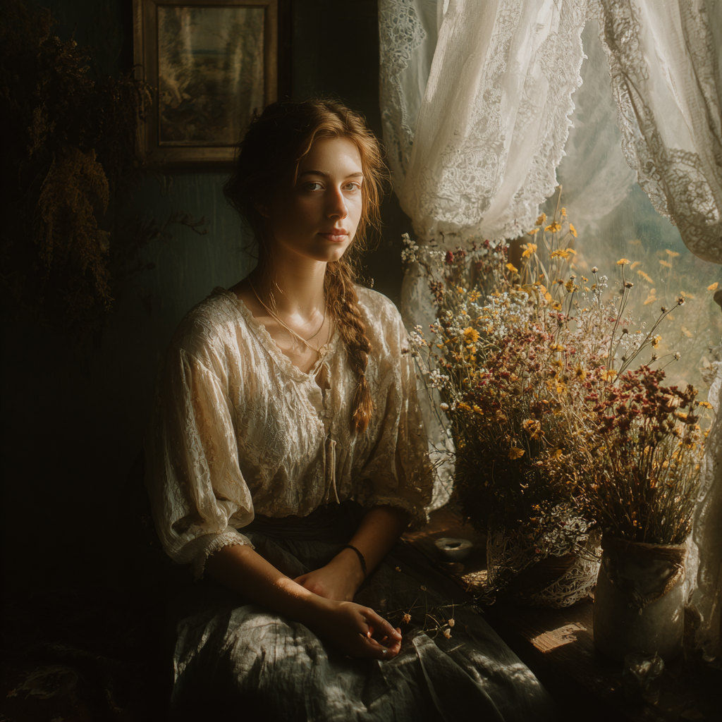 Cottagecore portrait 1 example